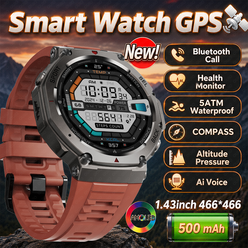 Italian Jewelry Watches - 2026 New Military DM58 GPS Smart