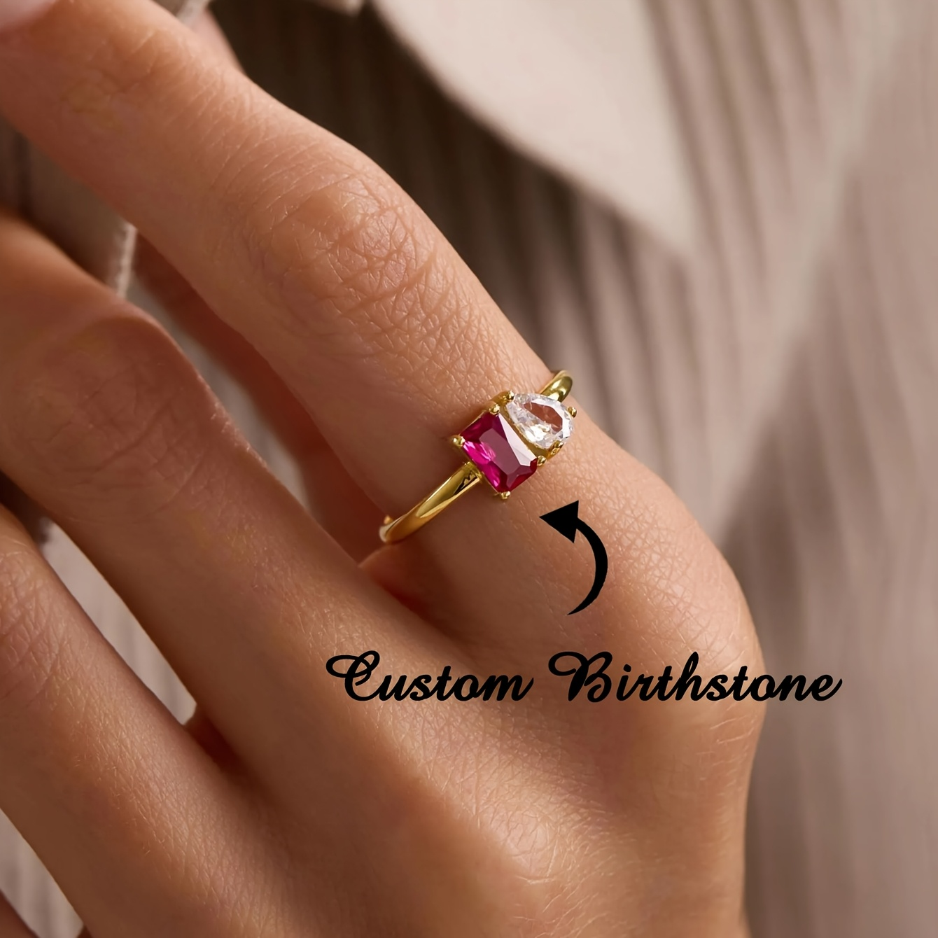 Birthstone Ring Set - Trendy Zircon 12 Month Birthstone Rings