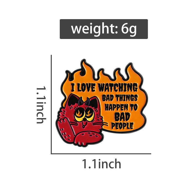 Evil Cat Enamel Pins Watching  – Zoe Jewelry Watches Bewertung und Preis