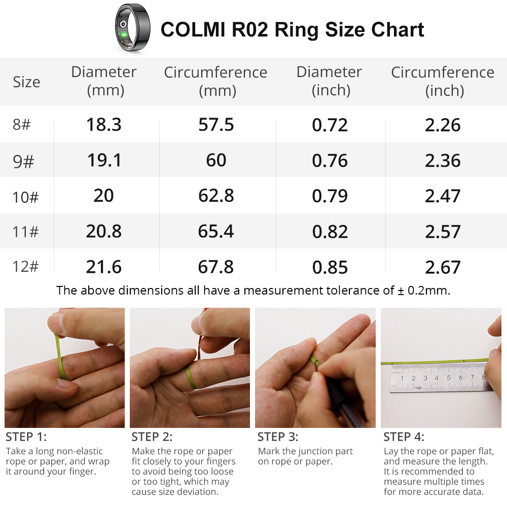 [2024 ] COLMI R02 Smart Ring M – Titanium Steel Ring Bewertung und Preis