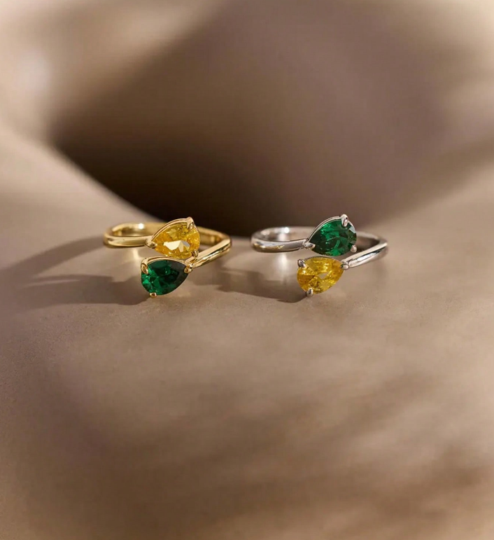 Lateefah customized staggered  – Birthstone Ring Set Bewertung und Preis