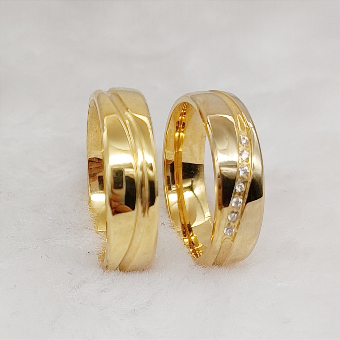 Western Shiny Lover's Couples  – Titanium Steel Ring Bewertung und Preis