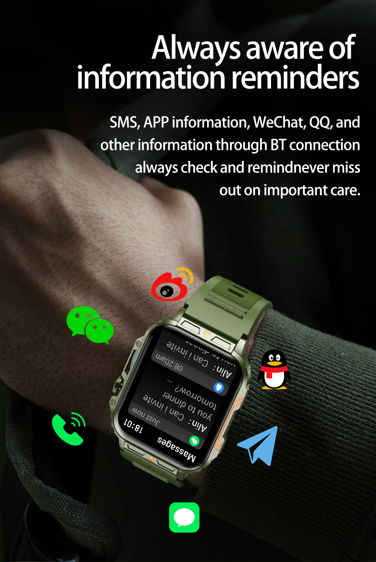 1.91 Outdoor Military Smart Wa – Italian Jewelry Watches Bewertung und Preis
