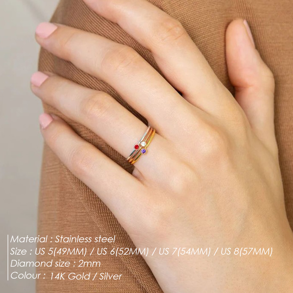 eManco Stainless Steel Birthst – Birthstone Ring Set Bewertung und Preis