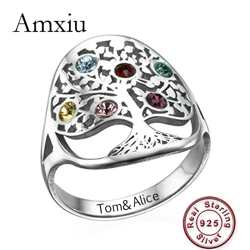 Amxiu Personalized Tree Ring w – Birthstone Ring Set Bewertung und Preis