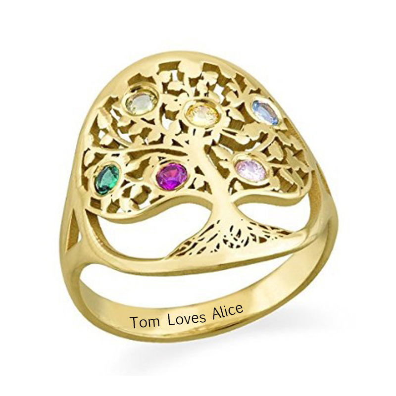 Amxiu Personalized Tree Ring w – Birthstone Ring Set Bewertung und Preis