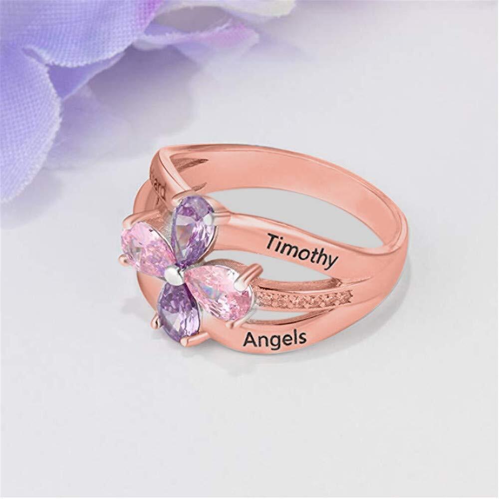 Amxiu Customize Large Wedding  – Birthstone Ring Set Bewertung und Preis