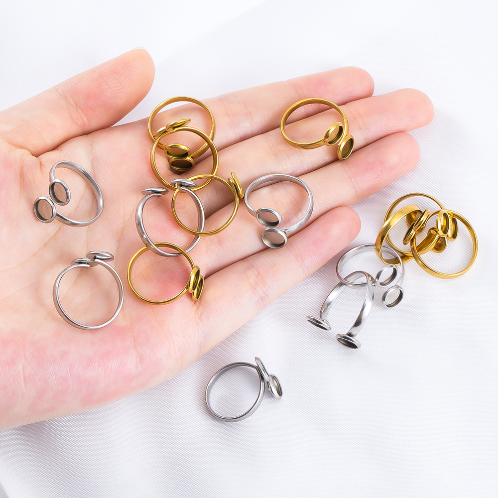 5pcs Stainless Steel Adjustabl – Gold Plated Ring Bewertung und Preis