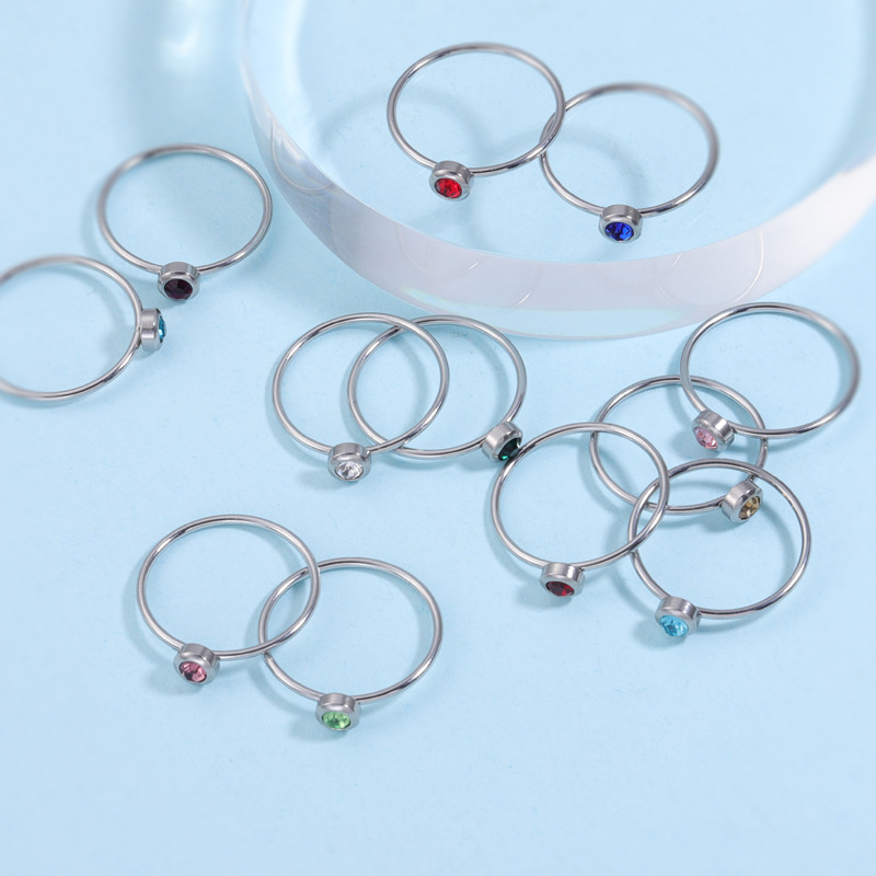 Stainless Steel Birthstone Rin – Birthstone Ring Set Bewertung und Preis