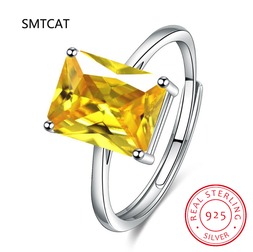 Emerald Cut Natural Citrine 92 – Birthstone Ring Set Bewertung und Preis