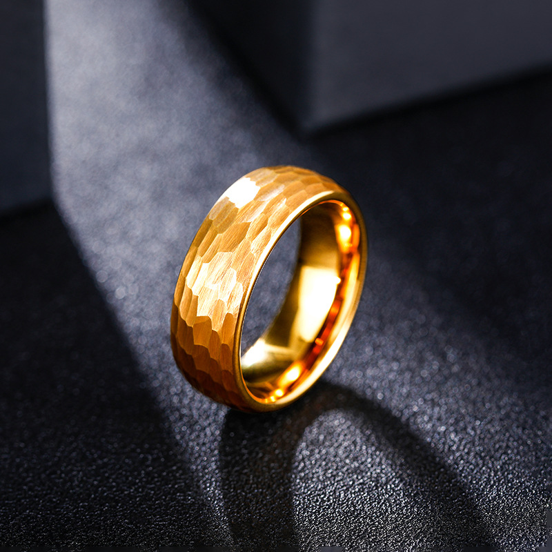 Hammered Multi-faceted Titaniu – Titanium Steel Ring Bewertung und Preis
