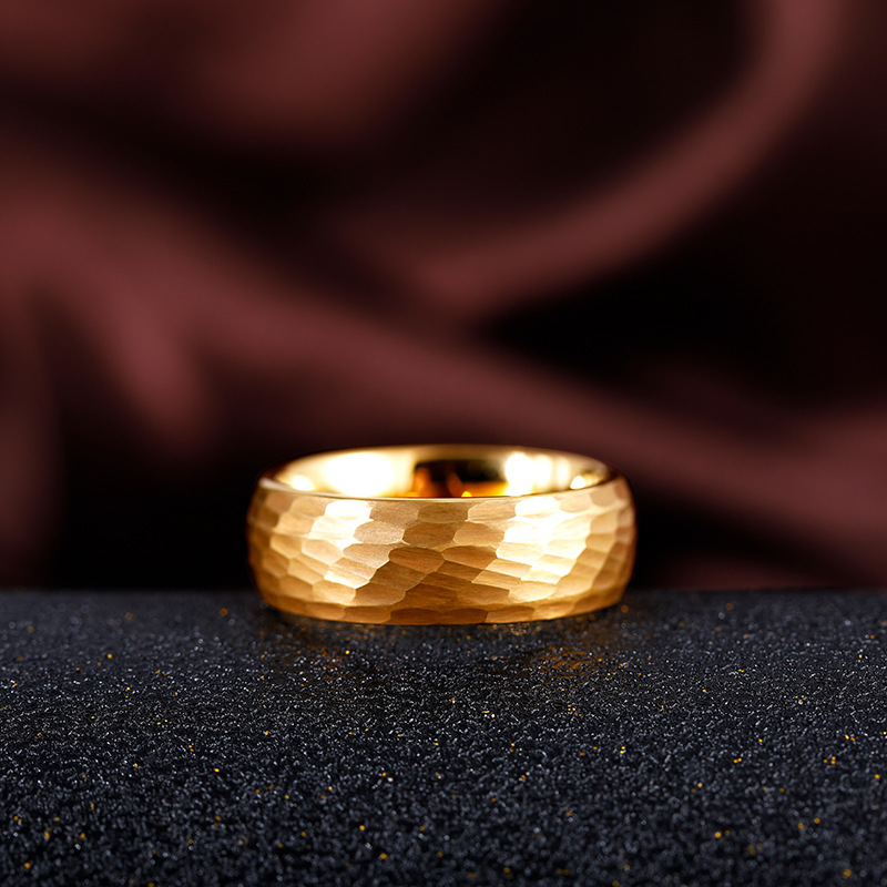 Hammered Multi-faceted Titaniu – Titanium Steel Ring Bewertung und Preis