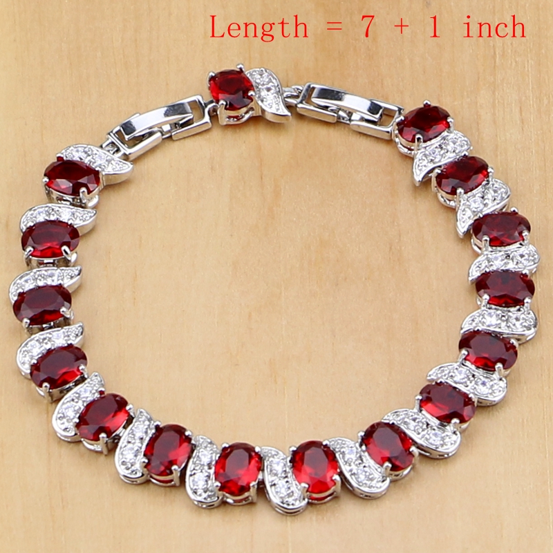 Natural 925 Silver Jewelry Red – Birthstone Ring Set Bewertung und Preis
