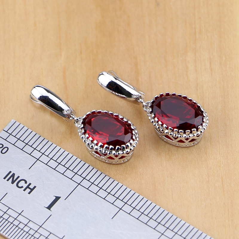 Natural 925 Silver Jewelry Red – Birthstone Ring Set Bewertung und Preis