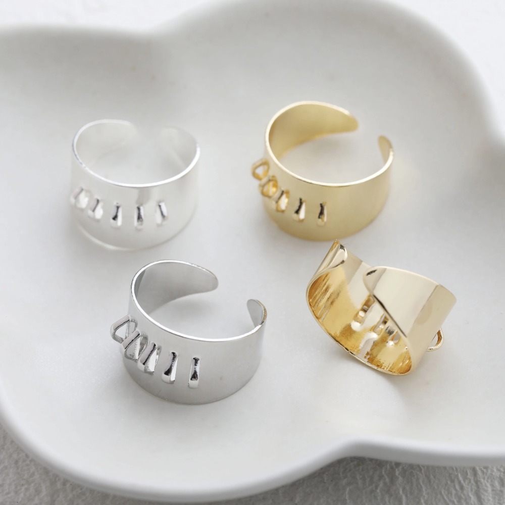 4PCS Brass Ring Settings with  – Gold Plated Ring Bewertung und Preis