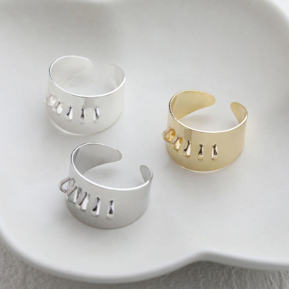 4PCS Brass Ring Settings with  – Gold Plated Ring Bewertung und Preis