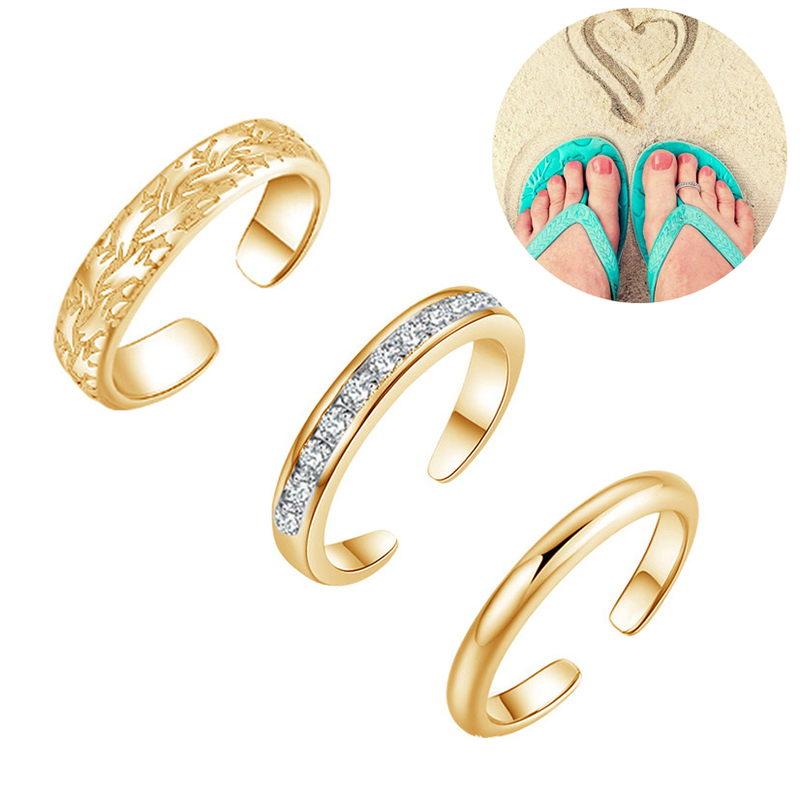 Trio Set Women's Toe Rings, 18 – Gold Plated Ring Bewertung und Preis