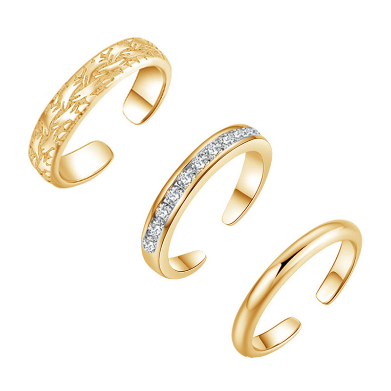 Trio Set Women's Toe Rings, 18 – Gold Plated Ring Bewertung und Preis