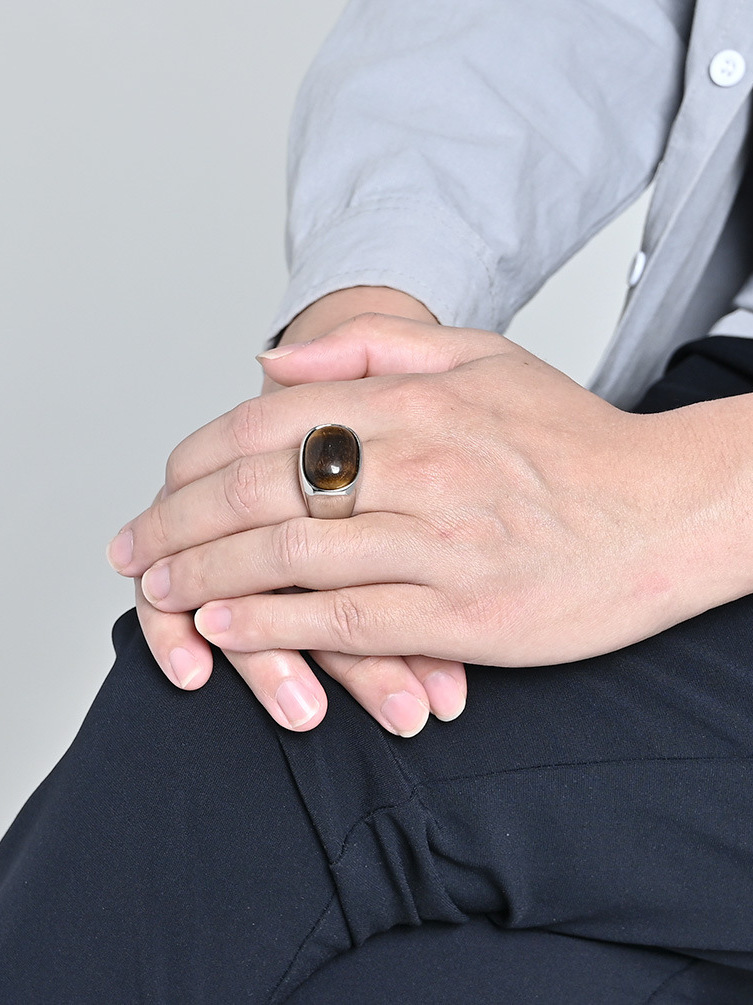  Retro Large Size 3 Gemstone T – Titanium Steel Ring Bewertung und Preis