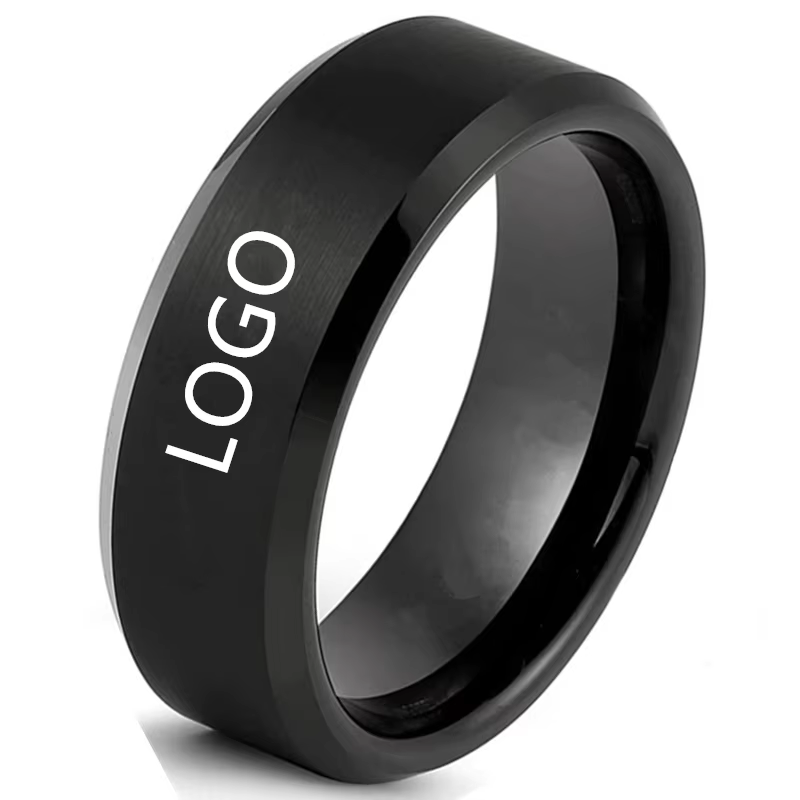 Custom Logo Pattern Mens Ring  – Titanium Steel Ring Bewertung und Preis