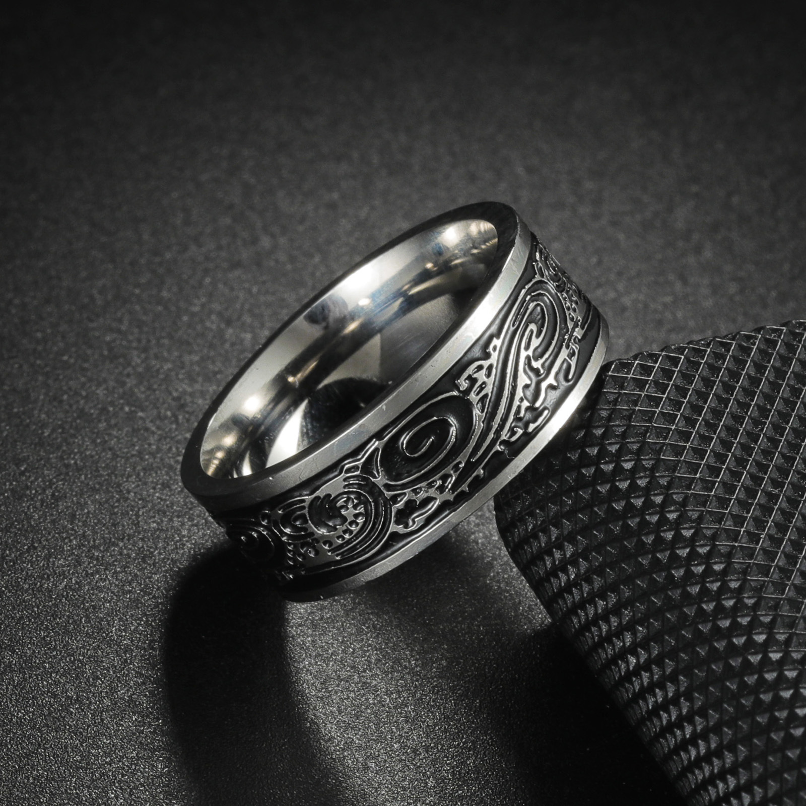 Retro Titanium Steel Ring With – Titanium Steel Ring Bewertung und Preis
