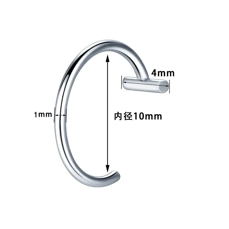 Titanium Steel C-Shaped Lip Ri – Titanium Steel Ring Bewertung und Preis