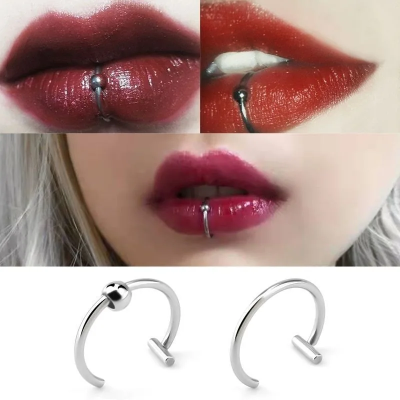 Titanium Steel C-Shaped Lip Ri – Titanium Steel Ring Bewertung und Preis