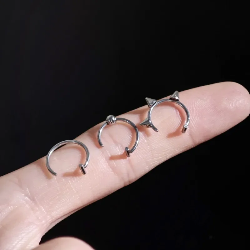 Titanium Steel C-Shaped Lip Ri – Titanium Steel Ring Bewertung und Preis