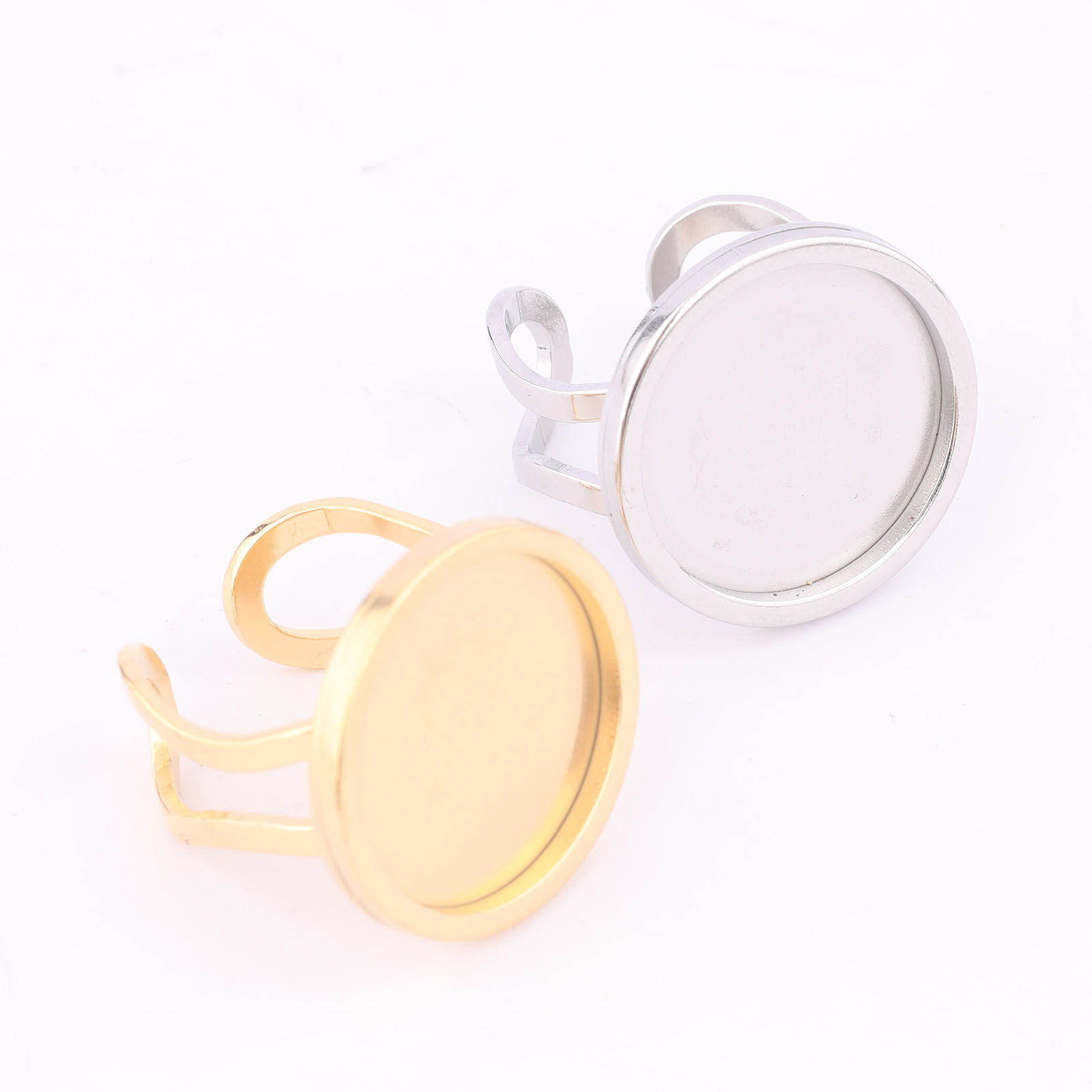 5pcs 18mm Round Cabochon Ring  – Gold Plated Ring Bewertung und Preis