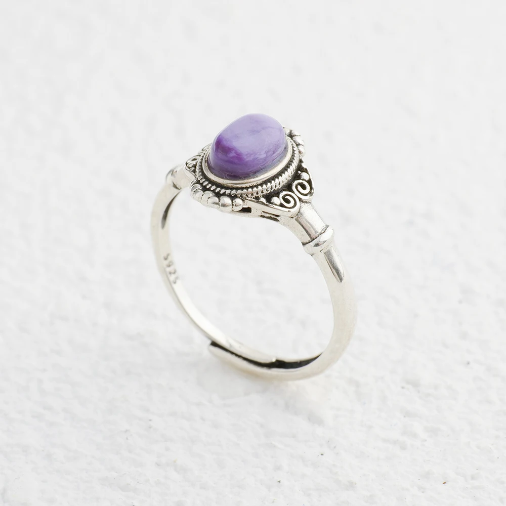 Solid 925 Silver Ring Adjustab – Birthstone Ring Set Bewertung und Preis