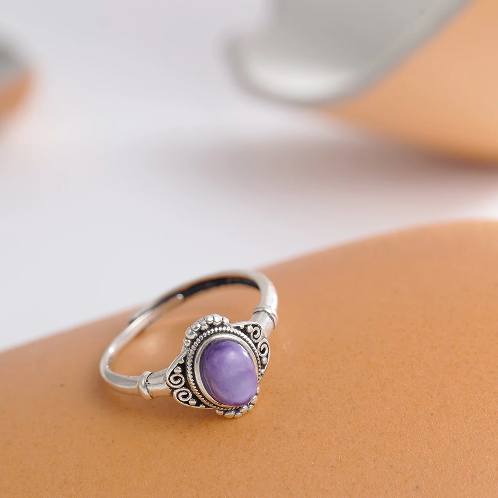 Solid 925 Silver Ring Adjustab – Birthstone Ring Set Bewertung und Preis